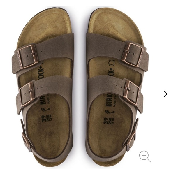 BIRKENSTOCK MILANO NATURAL LEATHER SANDALS - Picture 3 of 10